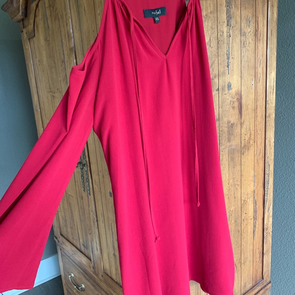 Red mini dress